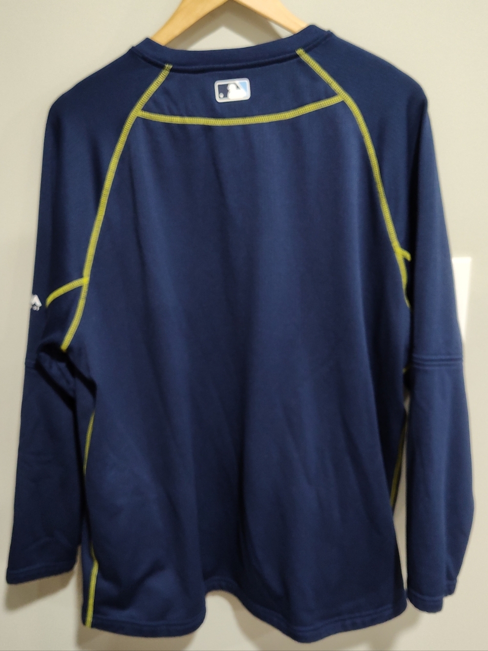 Tampa Bay Rays Sunburst  Majestic L Long Sleeve Sweatshirt With Pockets Unisex - Picture 6 of 10